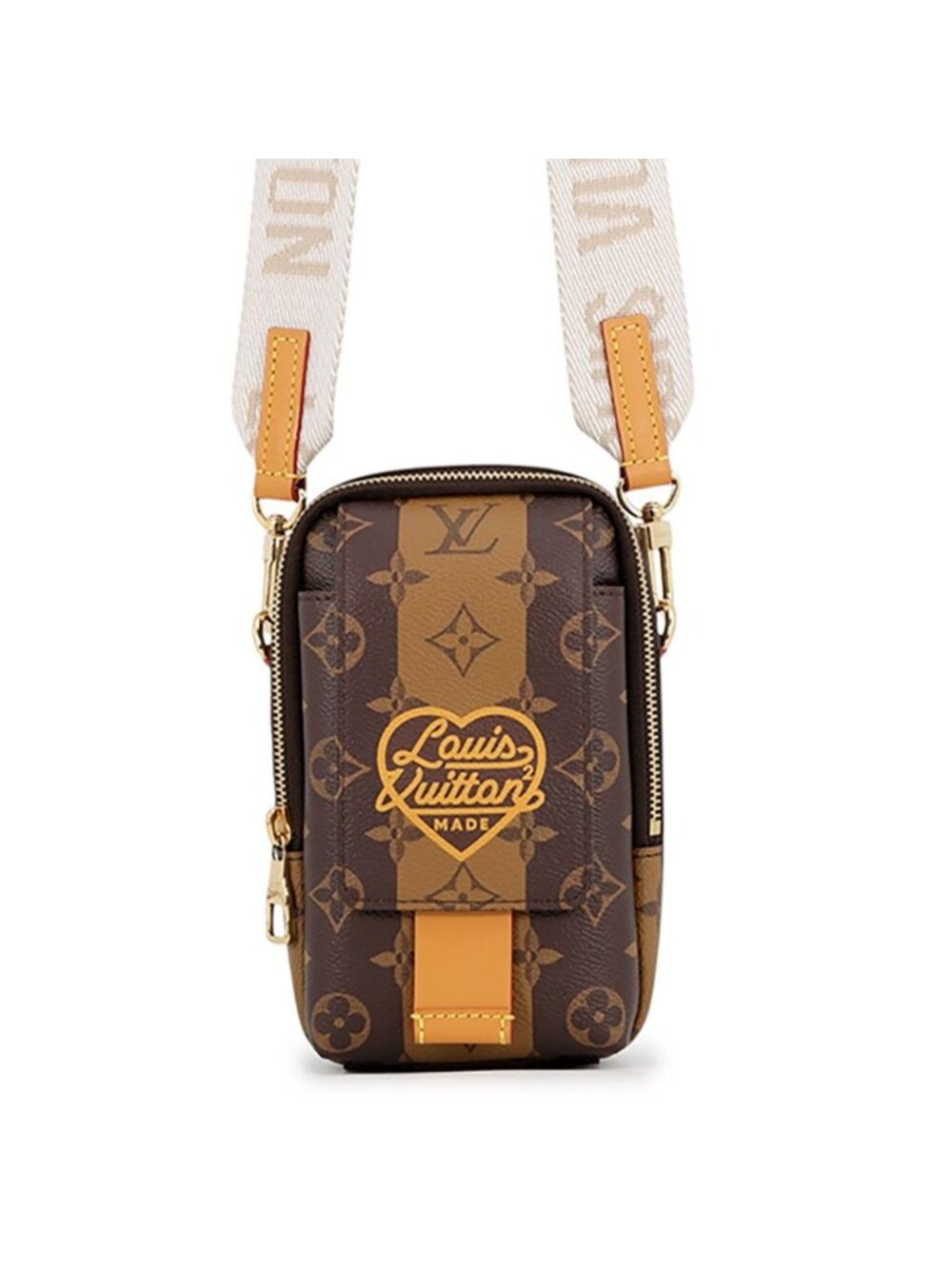 Louis Vuitton Shoulder Bag Monogram Striped Double Phone Pouch